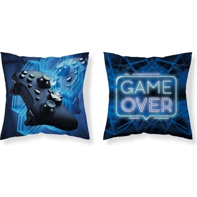 Detexpol Game Over blue Polyester 40 x 40 cm