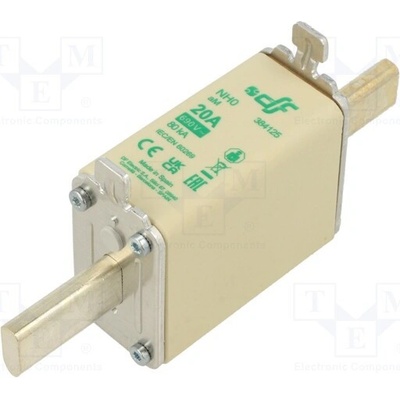 DF ELECTRIC 384125 Pojistka: tavná; 20A; 690VAC; aM; keramická; NH0