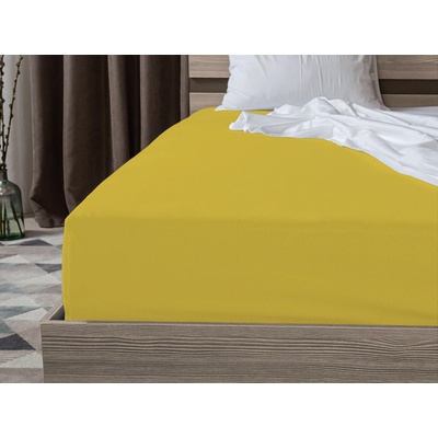 Textilomanie Jersey prostěradlo Exclusive žluté 160x200