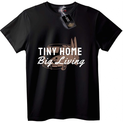 NOONEBRAND Тениска Малък Дом, Голям Живот - 4XL, White