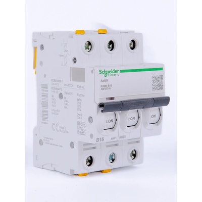 Schneider Electric 3P B16A iC60N 6kA AC/DC A9F03316