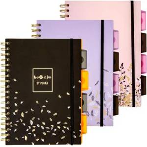 Pukka Pad Спирална тетрадка, B5, с правила, 100 страници, PUKKA PAD "Rochelle & Jess Project Book", смесен цвят 9447-ROC (9447-ROC)