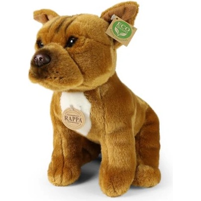 Rappa Плюшено куче стафордширски бултериер кафяво седящо, 30 см eco-friendly