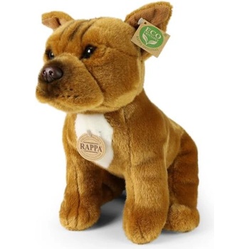 Rappa Плюшено куче стафордширски бултериер кафяво седящо, 30 см eco-friendly