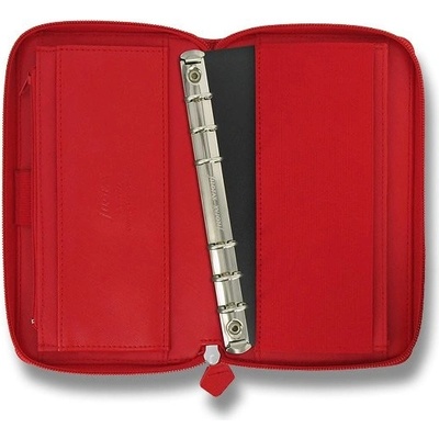 Filofax Saffiano Compact Zip A6 týdenní 2027 červený