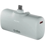 SBS EcoPower 5000 mAh 10W Преносима батерия Powerbank с вграден USB-C (TEBB5000PLUGLGGRS)