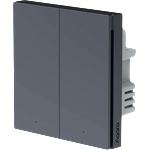 Aqara Smart Wall Switch H1 (no neutral, double rocker): Model No: WS-EUK02; SKU: AK072RUG01 (WS-EUK02-GRAY)