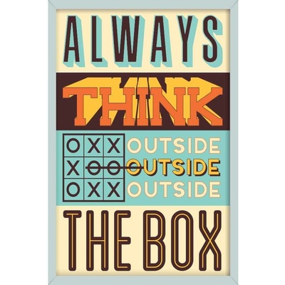 Ceduľa Motivačné tabuľky - Always Think The Box
