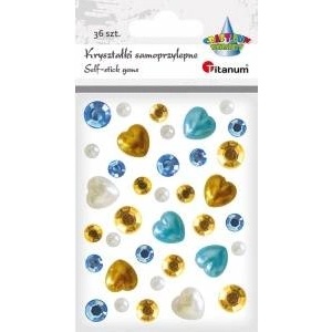 TITANUM Self-adhesive crystals zlotoblue 36pcs