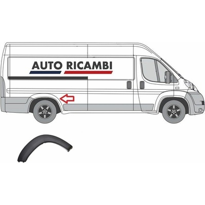 Ochranná lišta Fiat Ducato od 2006 pravá, lem blatníku 8547X7