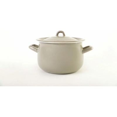 Olymp smaltovaný baněný 16 cm 2,6 l Elegant šedý