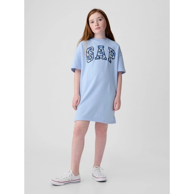 GAP detské oversize šaty s logom modrá