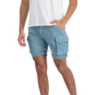Alpha Industries pánske cargo šortky CREW SHORT greyblue modrá