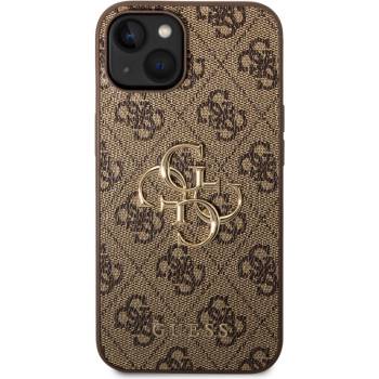Image 1 of GUESS Гръб Guess PU 4G Metal Logo Case за iPhone 15 - Кафяв