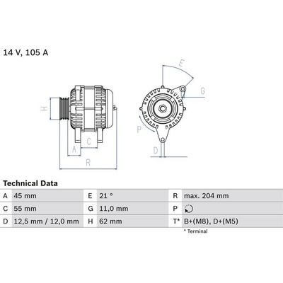 BOSCH 0 986 042 780 generátor (0986042780)