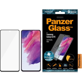 Panzer Стъклен протектор PanzerGlass за Samsung Galaxy S21 FE AntiBacterial CaseFriendly - Черен