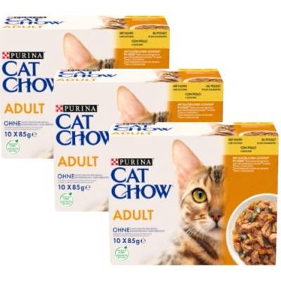 PURINA Cat Chow Adult Cat Food s kuracím mäsom a cuketou v želé 30 x 85 g