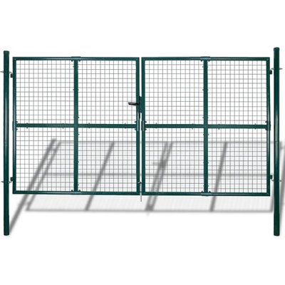 vidaXL двукрила оградна врата Samad, прахово-боядисана стомана (142025)