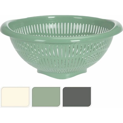 Cedník d30x14cm, stojící, 2ucha, 3barvy, plast