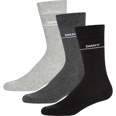 DKNY Мъжки чорапи DKNY 3 pack Mens Socks - Black/Grey/Chrc