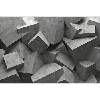 DIMEX ART s. r. o Флизелинов фототапет 3d бетонни блокове 375 x 250 см