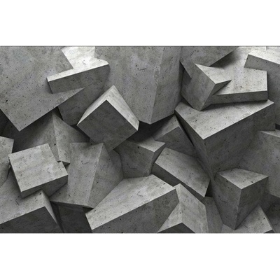 DIMEX ART Флизелинов фототапет 3d бетонни блокове 375 x 250 см