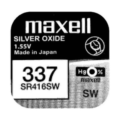 Maxell Бутонна батерия сребърна maxell sr416 sw 1.55v -337- 1.55v (sr416 sw)