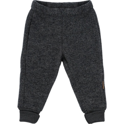 Detské nohavice merino fleece Mikk Line sivé Anthracite Melange