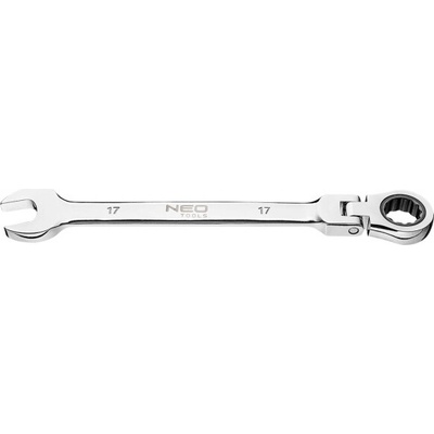 NEO Tools klíč ráčnový 17mm a plochý s kloubem 09-059