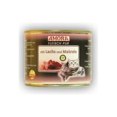 AMORA Fleisch pur CAT s lososom a makrelou 200 g