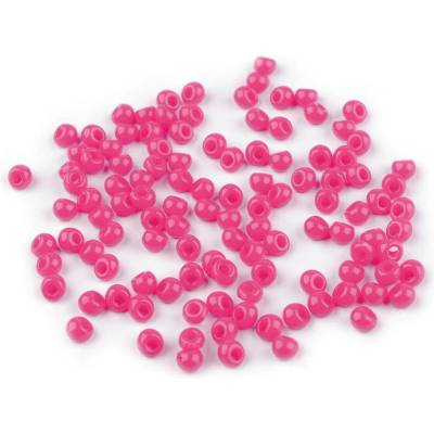 Stoklasa Plastové korálky kapky, imitace rokajlu 4,7x5,3 mm Balení: 10 g, Varianta: 3 růžová neon 3 růžová neon