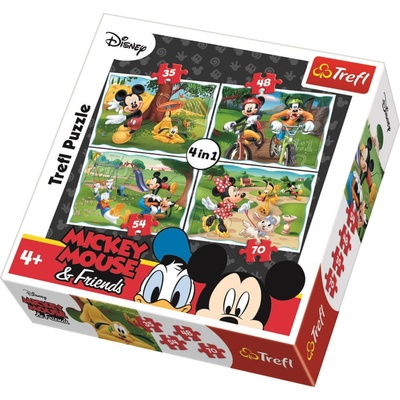 Trefl Mickey Mouse a priatelia v parku 4v1 35,48,54,70 dielov