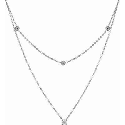 Victoria Filippi Stainless Steel Dvojitý náhrdelník chirurgická ocel NH1396-YH5310A/109 Stříbrná