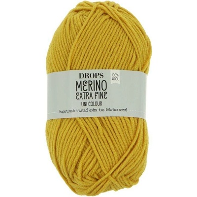 Drops Merino Extra Fine Uni Colour 30 hořčice