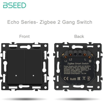 BSEED Smart Zigbee svetelný vypínač - Echo Click Čierna 2