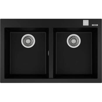 Teka ForSquare 2B 790 TG Гранитна мивка за вграждане черна (M.1029.ЧЕ)