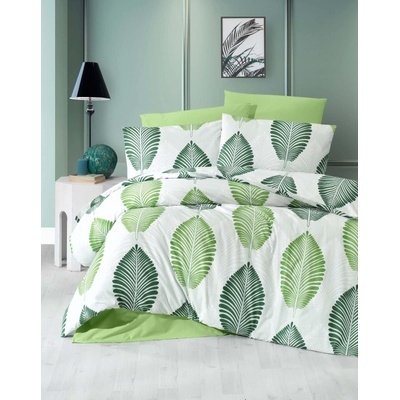 GoHome ЛИЙФ ЗЕЛЕН - Спален комплект с чаршаф с ластик