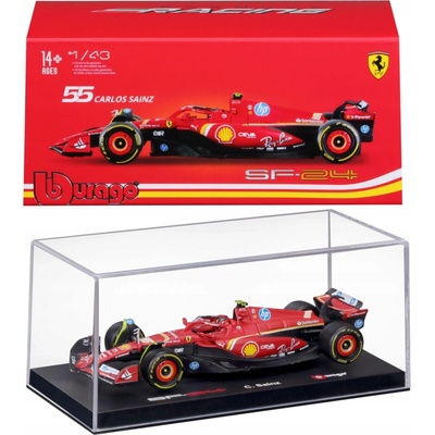 Bburago Ferrari SF-24 2024 55 Sainz s jezdcem 1:43
