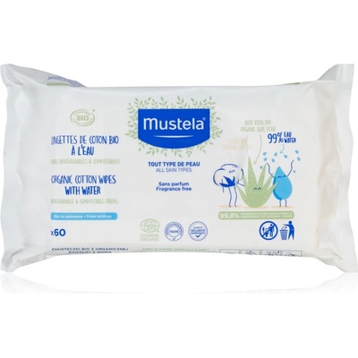 Mustela BIO Organic Cotton Wipes мокри кърпички за деца 60 бр