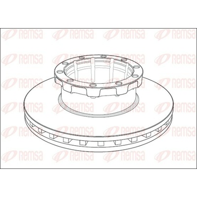 REMSA Brzdový kotouč Heavy Duty Brake Disc NCA1008.20