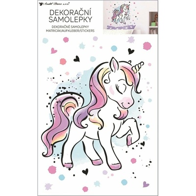 Samolepicí dekorace pro děti jednorožec (42 x 60 cm) / Dětská samolepka na stěnu 15500 Room Decor