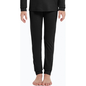 WOOLCANO Детски термоактивни панталони WOOLCANO Merino 100% PANT0975 black