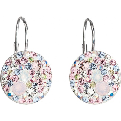 Pavona visací s krystaly Swarovski růžové kulaté 31176.3