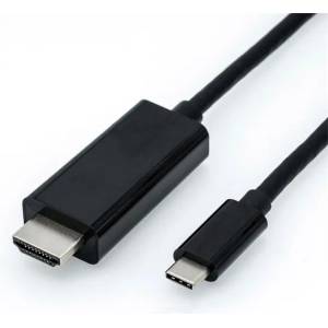 Roline Кабел USB C 3.2 Gen 2 - HDMI, 4K60Hz, M/M, 2 м, черен 11.04. 5841-10 (11.04.5841-10)