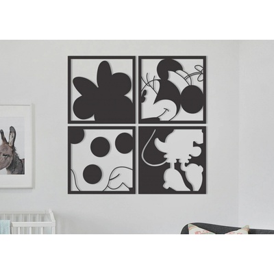 4 -dielny detský obraz - Minnie Mouse