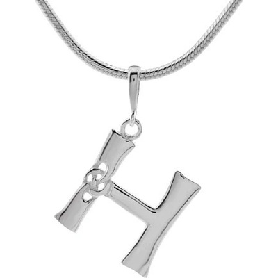 Keltský stříbrný přívěsek písmeno H PRMP13861