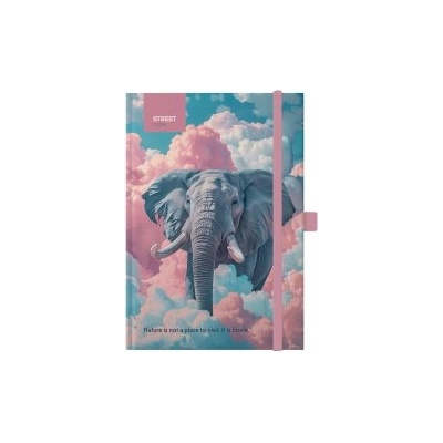 STREET Бележник с ластик Elephant A6 96л тв. корица