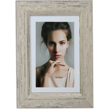 ФОТОРАМКА ПЛАСТМАСОВА 15Х20 СМ. БЯЛО И ЗЛАТИСТО