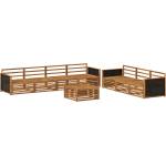 vidaXL Комплект дивани за открито 8 бр. Натурално (3383102)