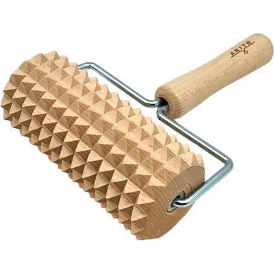 Dřevěný masážní přístroj na tělo | Velký váleček proti celulitidě s rukojetí Akito